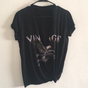 Final sale! Mind Code Choker Shirt